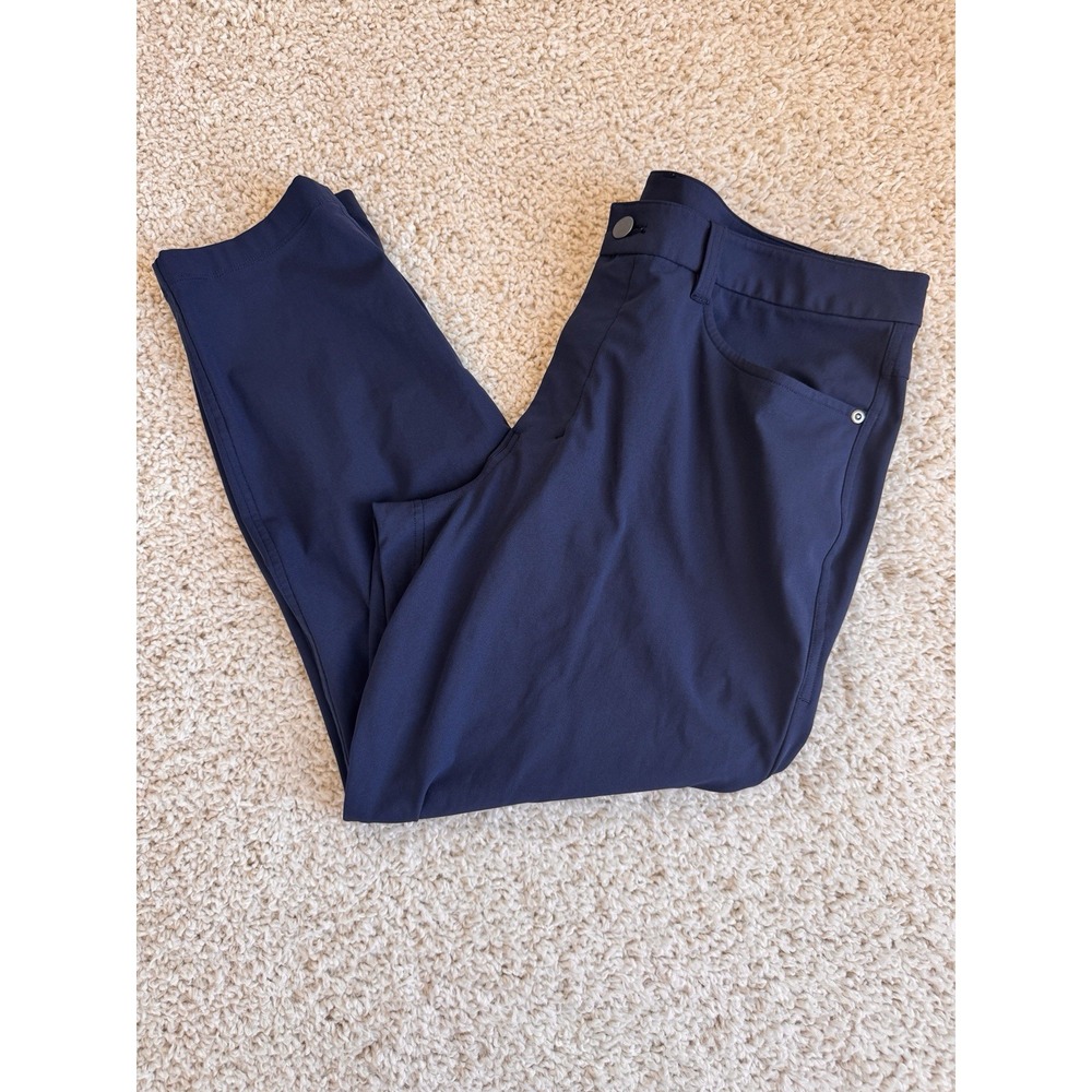 Lululemon ABC Slim Fit 5 Pocket Pants Mens 34x28 Navy Warpstreme Stretch